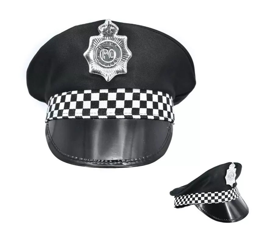 Translation missing: en.Gorra de Policía a cuadros grande de 58-60 cm de contorno