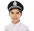 Gorra de Policía a cuadros infantil de 25x22x12 cm