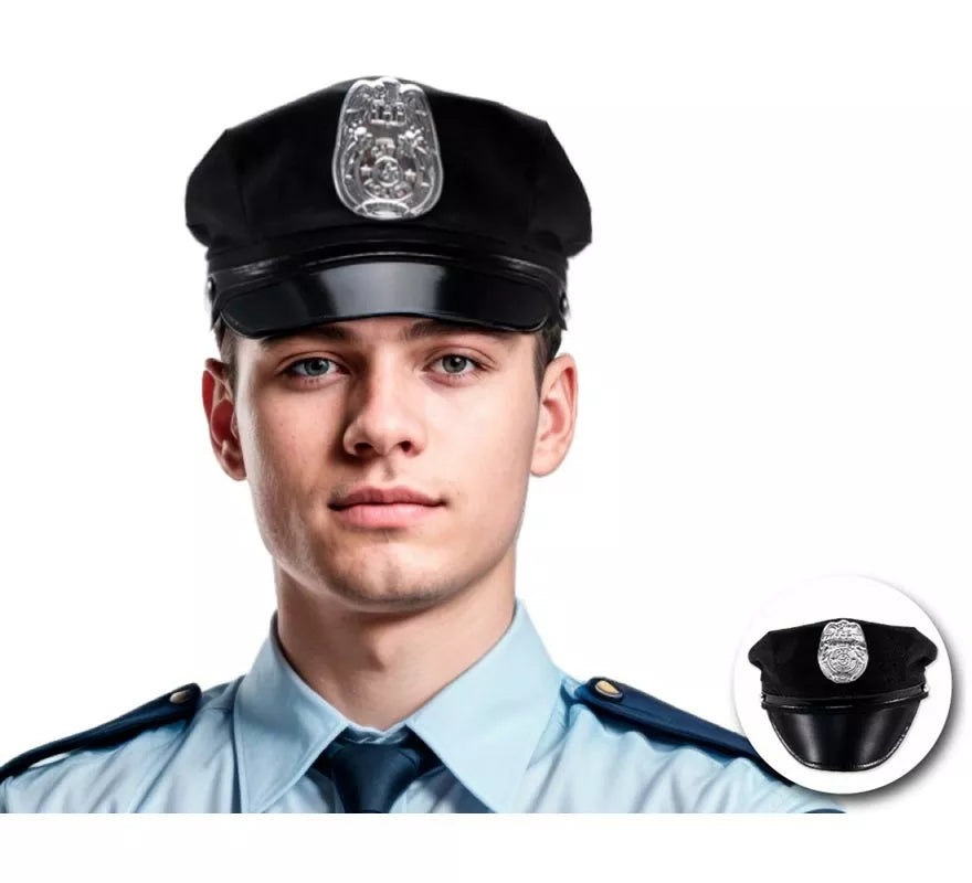 Translation missing: en.Gorra de Policía ajustable adulto