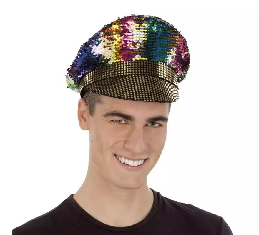Translation missing: en.Gorra de Policía Arcoíris con lentejuelas