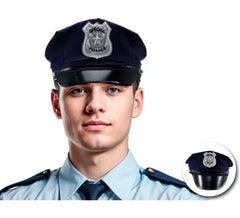 Adult blue police cap