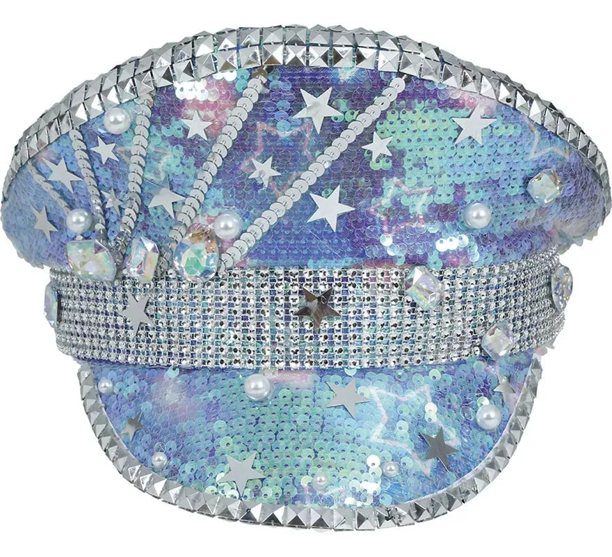 Translation missing: en.Gorra de Policía azul con Perlas adultos