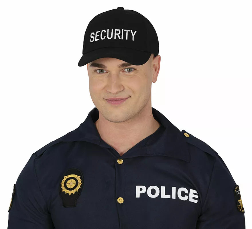 Gorra de Security negra adulto