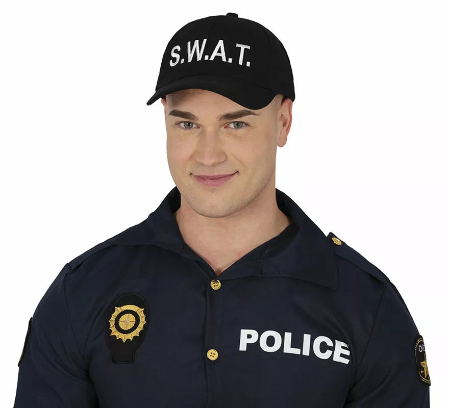 Gorra de Swat negra adulto