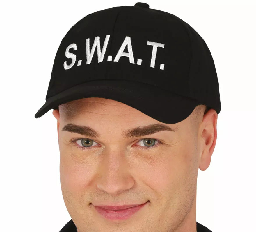 Translation missing: en.Gorra de Swat negra adulto