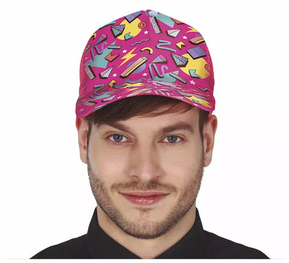 Gorra Fucsia con estampado de los Años '80