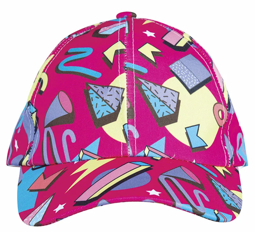 Gorra Fucsia con estampado de los Años '80