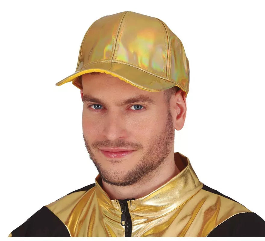 Gorra Metalizada dorado adulto
