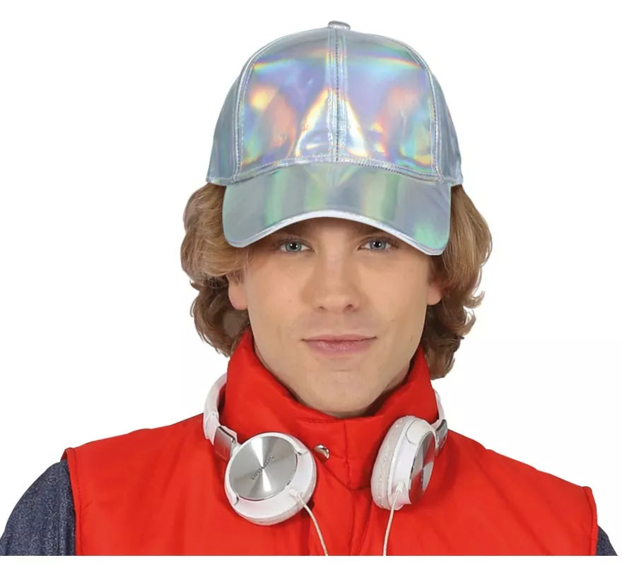 Translation missing: en.Gorra Metalizada plateado adulto
