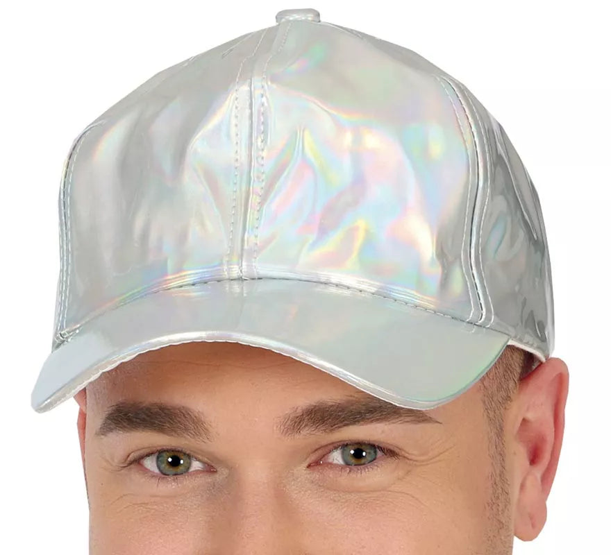 Gorra Metalizada plateado adulto