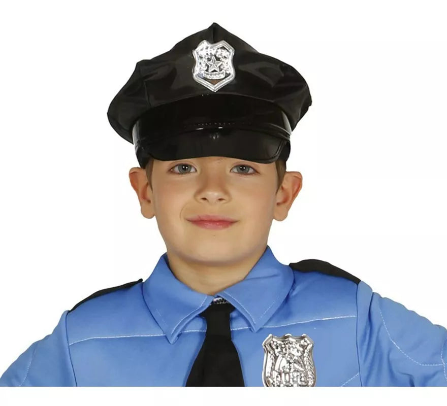 Translation missing: en.Gorra Policía infantil con placa dorada