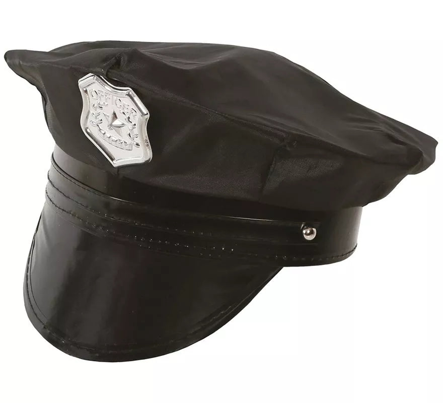 Gorra Policía infantil con placa dorada