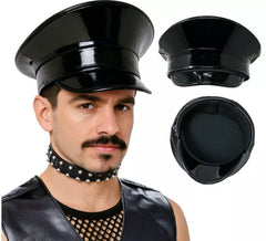 Black police cap