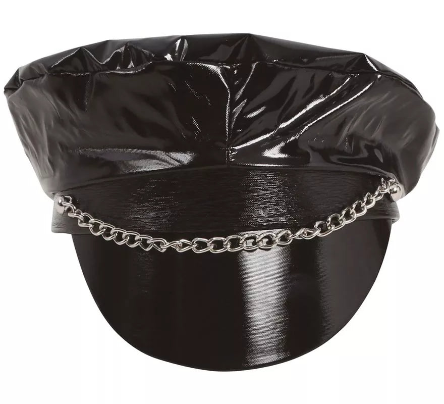 Translation missing: en.Gorra Sado o Motera de vinilo negra