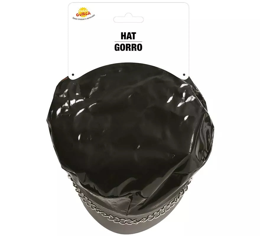 Gorra Sado o Motera de vinilo negra