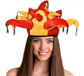 Gorro de Arlequín de Terciopelo rojo y amarillo