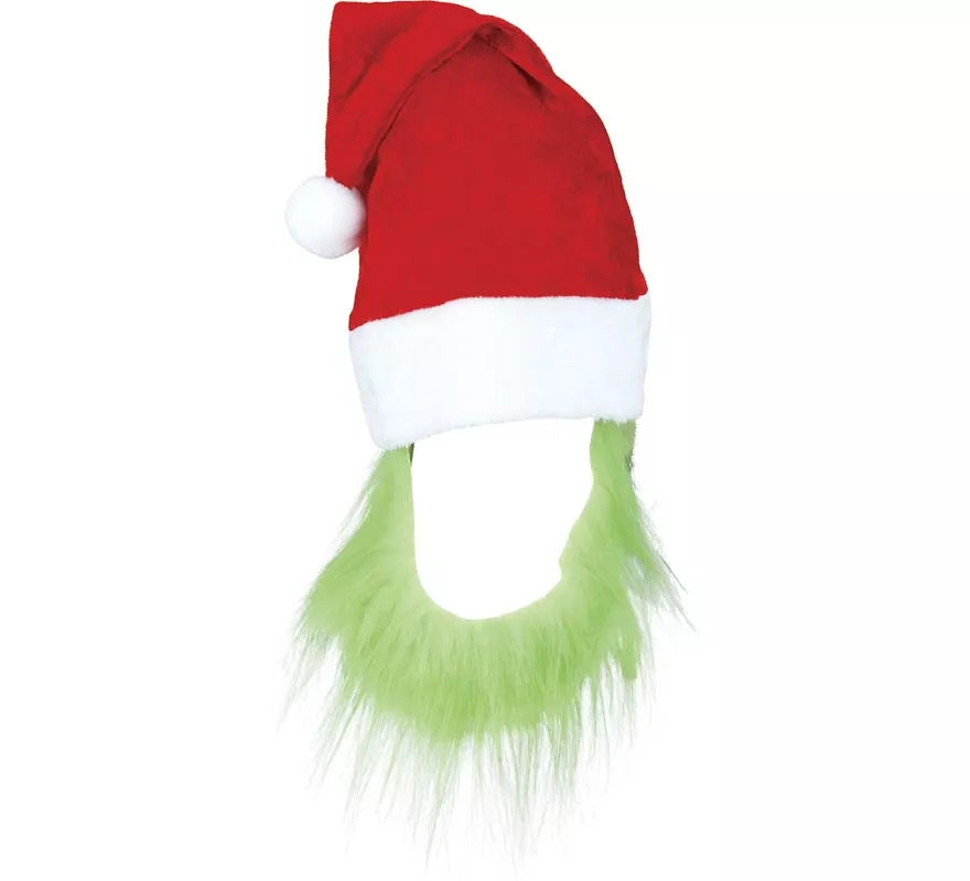 Gorro de Duende verde con Barba