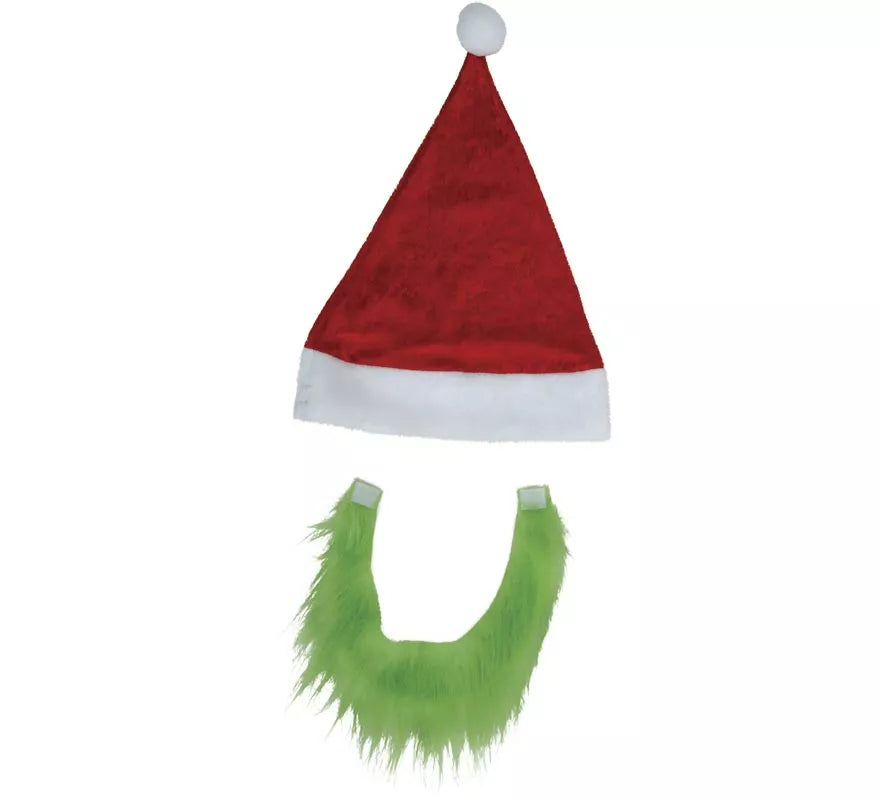 Gorro de Duende verde con Barba