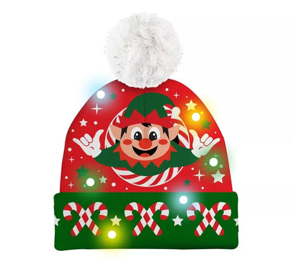 Gorro de Elfo Efecto Lana con Luz