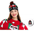 Gorro de Figuras Navideñas oscuro adulto