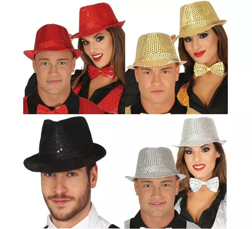 Gorro de Gánster de Lentejuelas en varios colores