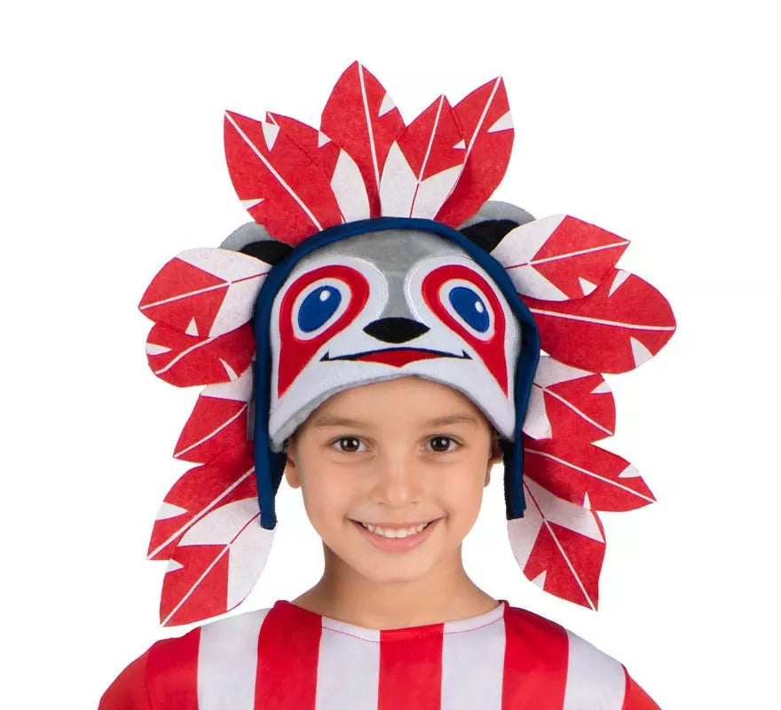 Translation missing: en.Gorro de Indi Atlético de Madrid rojo y blanco infantil