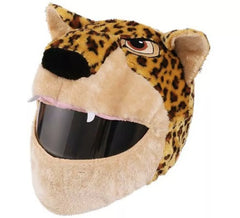 Leopard Print Hat for Full-Face Motorcycle Helmets