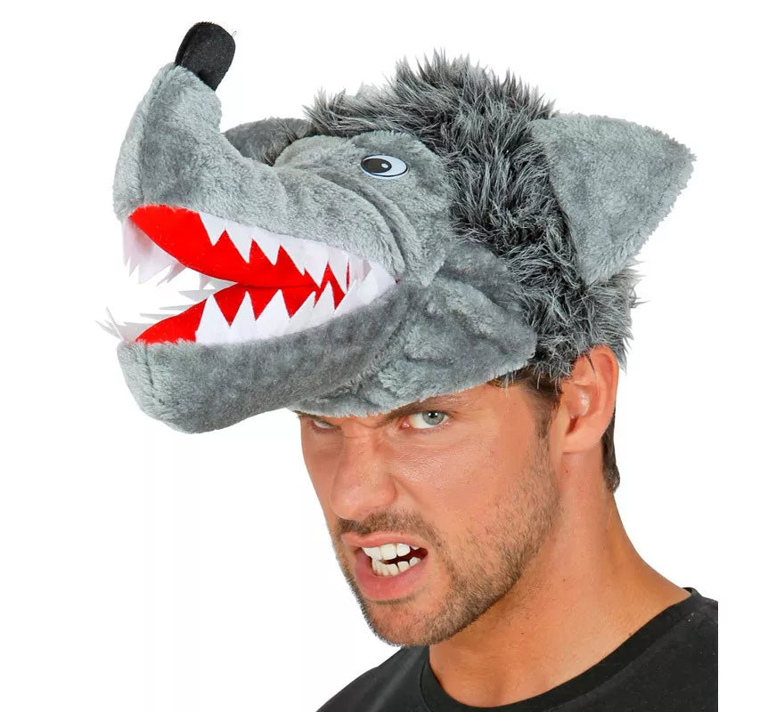 Gorro de Lobo Gris de 60 cm circunferencia