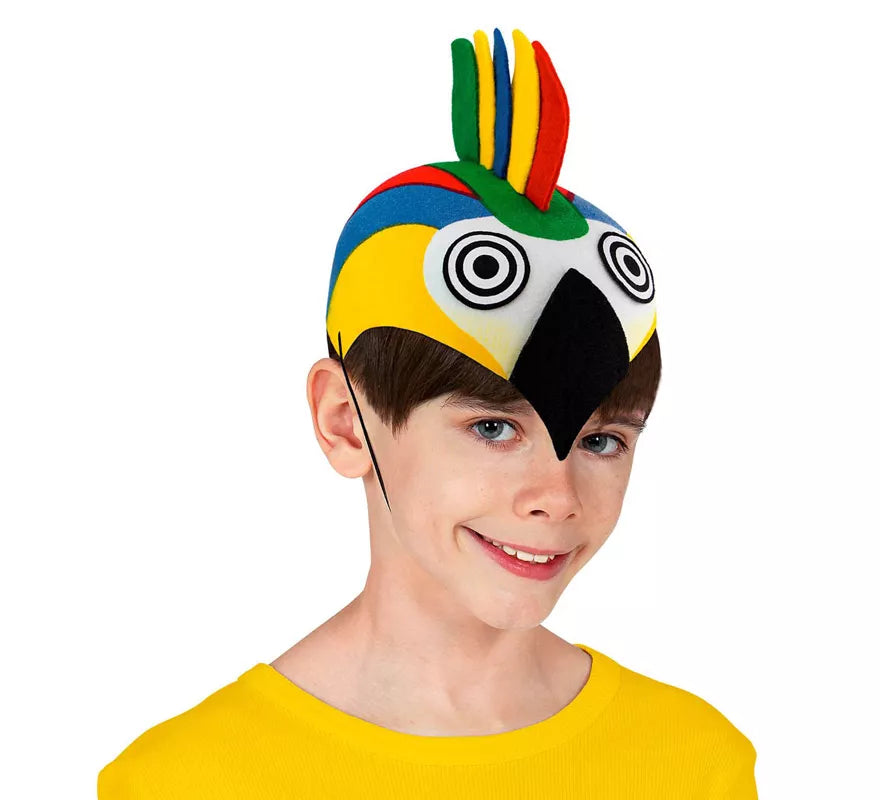 Gorro de Loro Colorido de Fieltro para niños