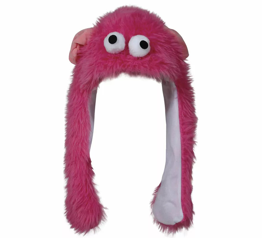 Gorro de Monstruito rosa adulto