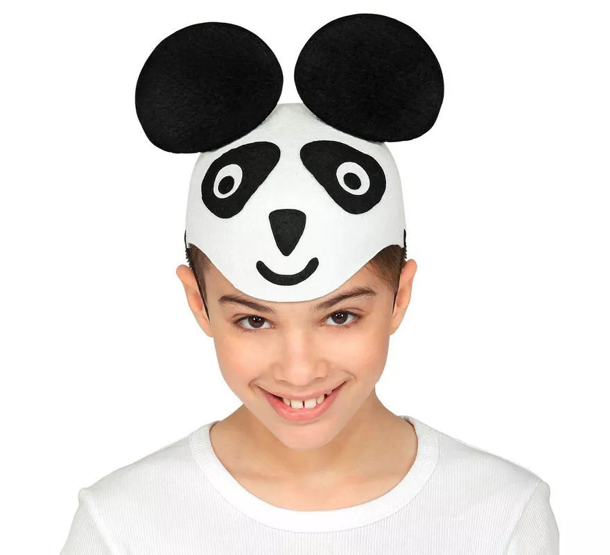 Gorro de Panda de Fieltro para niños