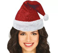 Gorro de Papá Noel brillante de lujo adulto