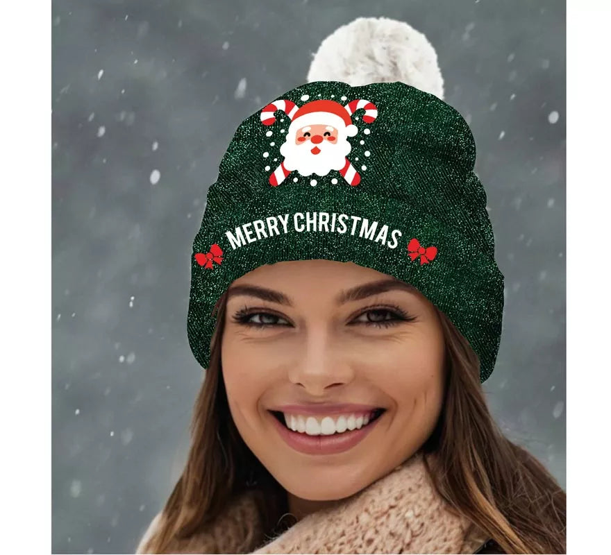 Translation missing: en.Gorro de Papá Noel con Purpurina verde