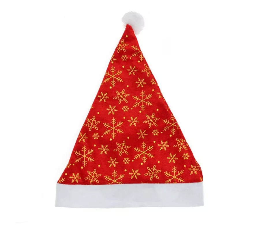 Gorro de Papá Noel de estampado de Copos de Nieve