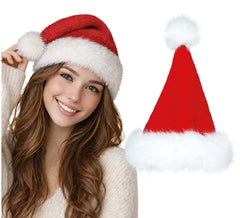 Gorro de Papá Noel de Terciopelo rojo