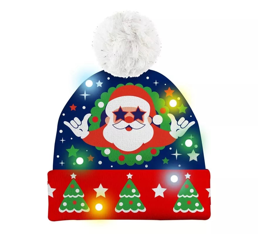Translation missing: en.Gorro de Papá Noel Efecto Lana con Luz