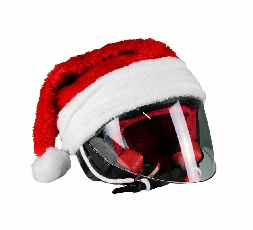 Translation missing: en.Gorro de Papá Noel Navidad para Cascos de Moto con sujeción