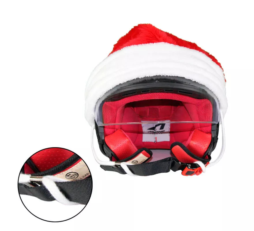 Translation missing: en.Gorro de Papá Noel Navidad para Cascos de Moto con sujeción