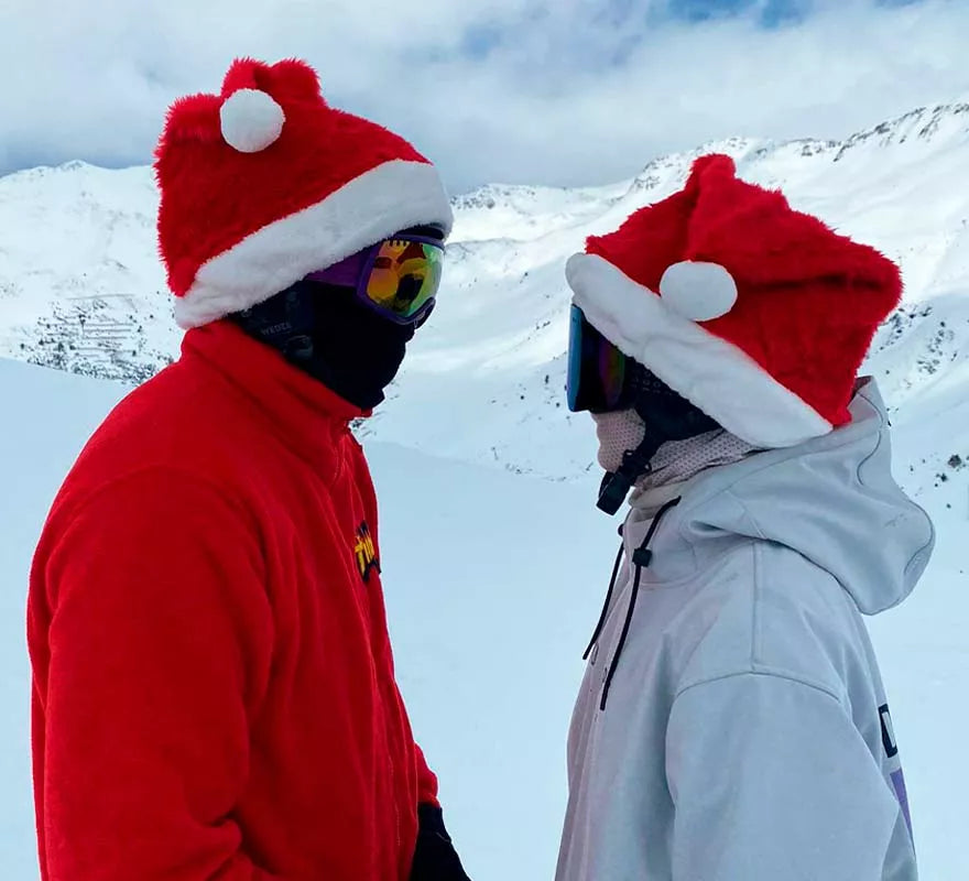 Gorro de Papá Noel Navidad para Cascos de Moto con sujeción