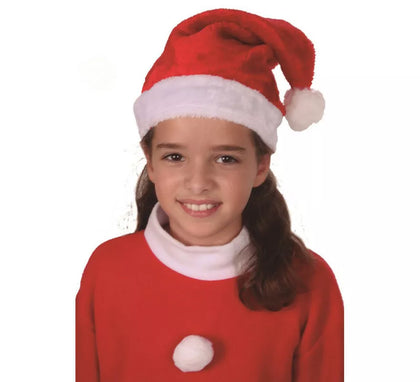 Gorro de Papa Noel Niño Calidad Extra