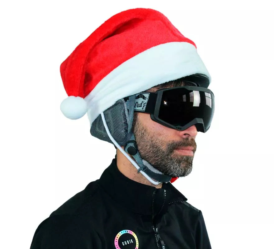 Gorro de Papá Noel para Cascos de Bicicleta, Esquí y más