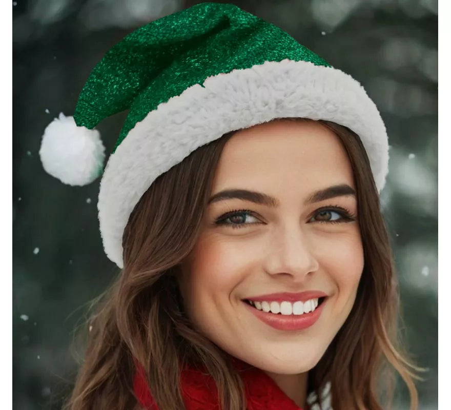 Translation missing: en.Gorro de Papá Noel verde adulto