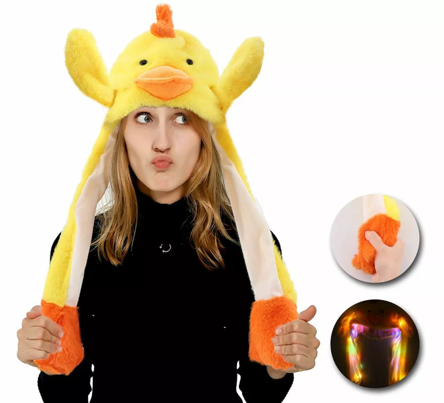 Gorro de Pato con Oreja Móviles y Luz