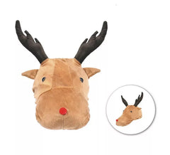 Reindeer Plush Hat with antlers