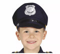 Gorro de Policía con Insignia Plateada Infantil