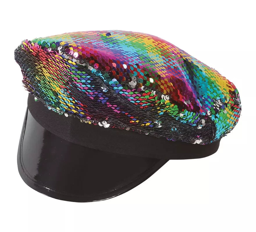 Translation missing: en.Gorro de Policía de Lentejuelas Multicolor para mujer