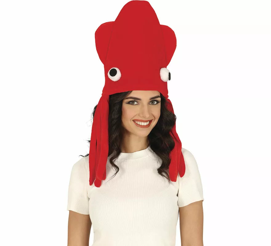 Gorro de Pulpo rojo adulto