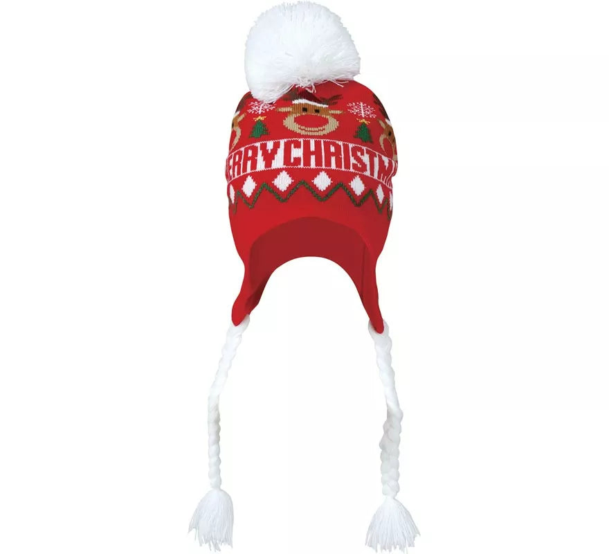 Gorro de Reno con Trenzas