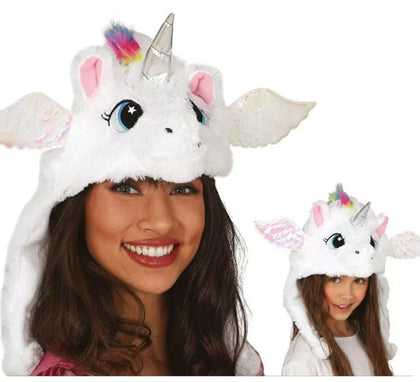 Gorro de Unicornio Blanco con alas