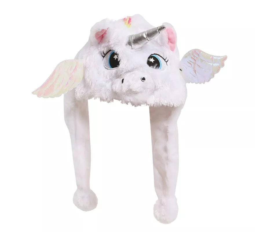 Gorro de Unicornio Blanco con alas